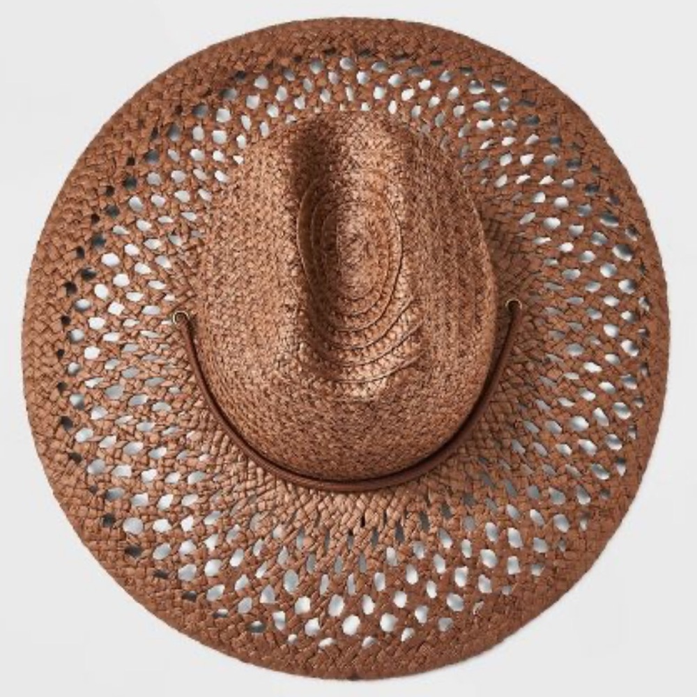 Universal Thread Paper Hand Woven and Braided Open Hole‎ Pattern Rancher … - Picture 3 of 5